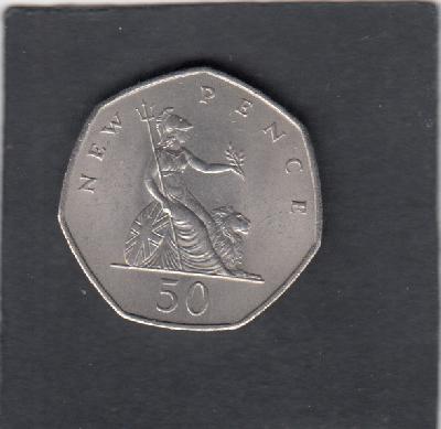 Beschrijving: 50 Pence ELIZABETH II